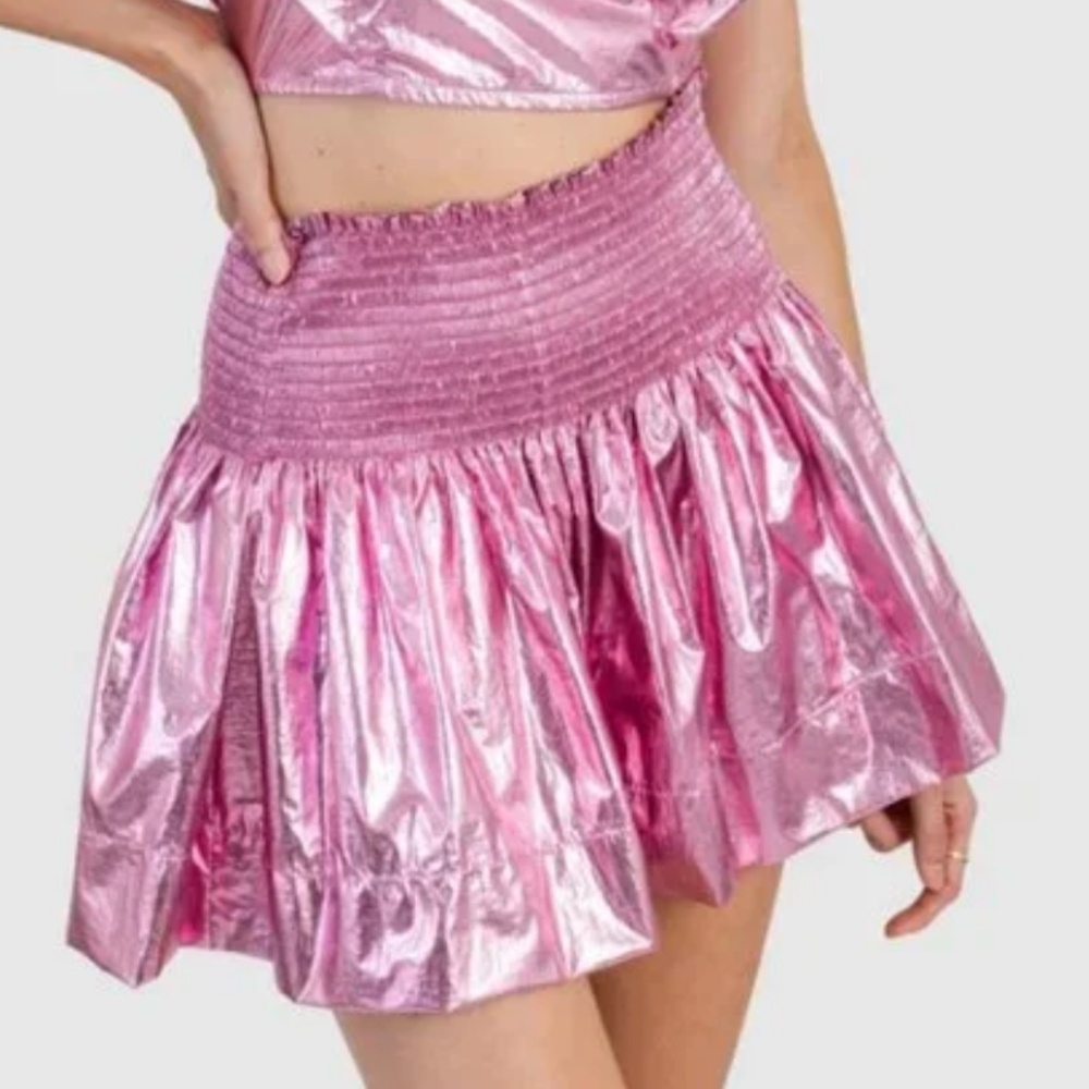 Koch Erica skirt in pink metallic size Medium M nwt - Picture 3 of 5